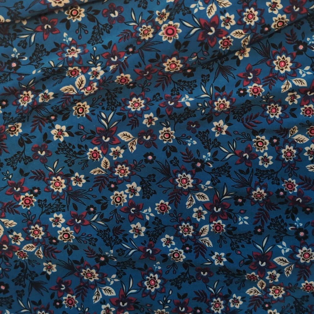 Liz Claiborne Blue/Aqua For Floral Blouse - Picture 6 of 10